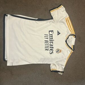Adidas Real Madrid White Gold Jersey